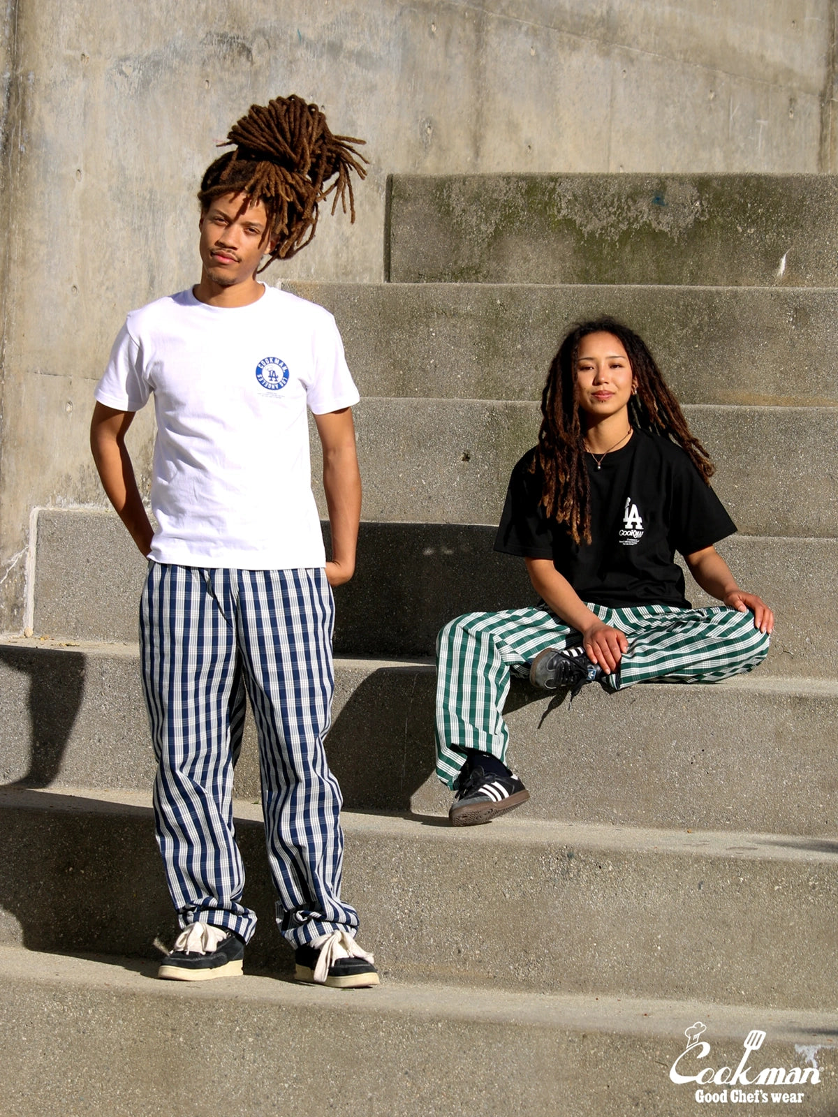 Chef Pants Semiwide - PALAKA Check : Green