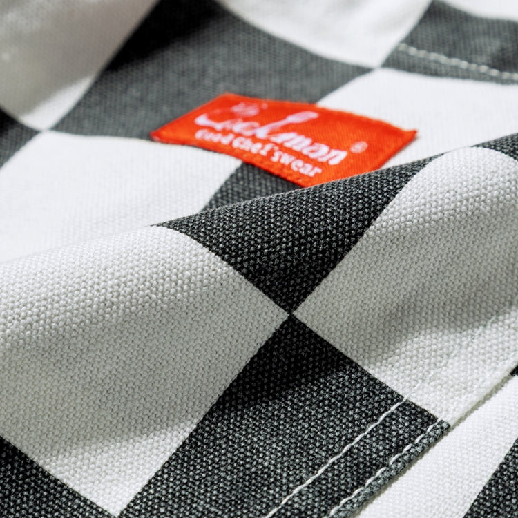 Cookman Chef Pants Semiwide - Washed Duck Canvas Checker : Black