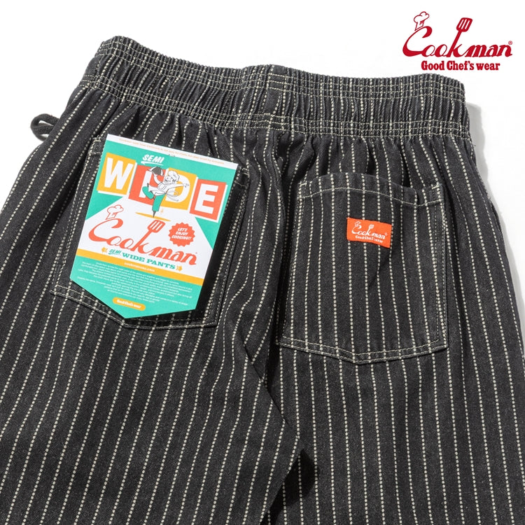 Cookman Chef Pants Semiwide - Wabash Denim : Black