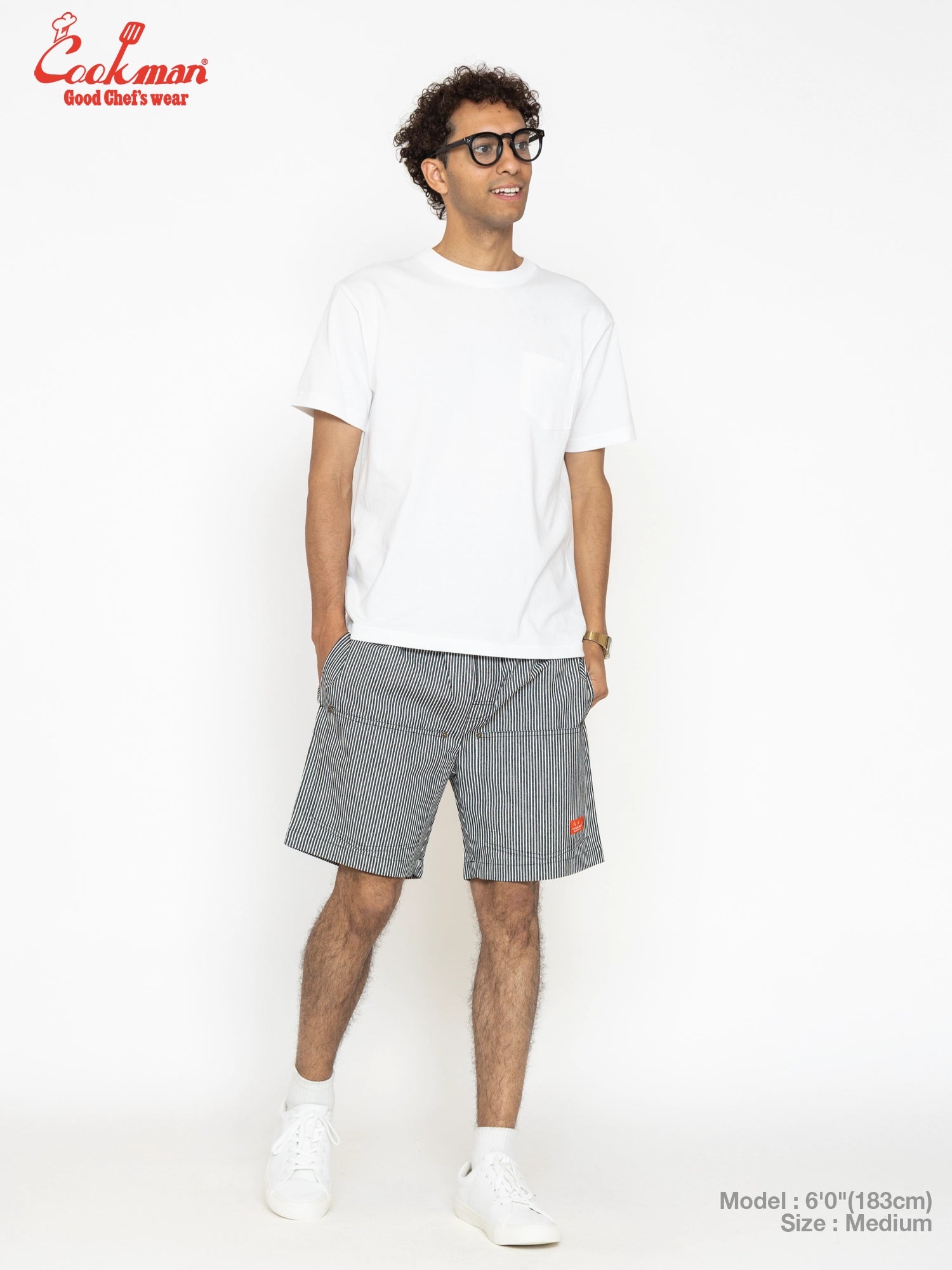 Chef Short Pants Front Pocket - Hickory : Black
