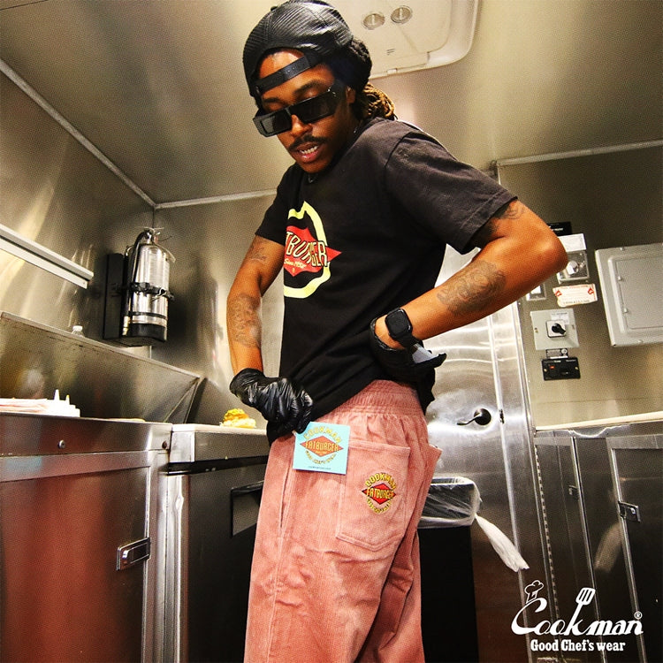 Cookman Chef Pants Semiwide- Corduroy : FAT Pink