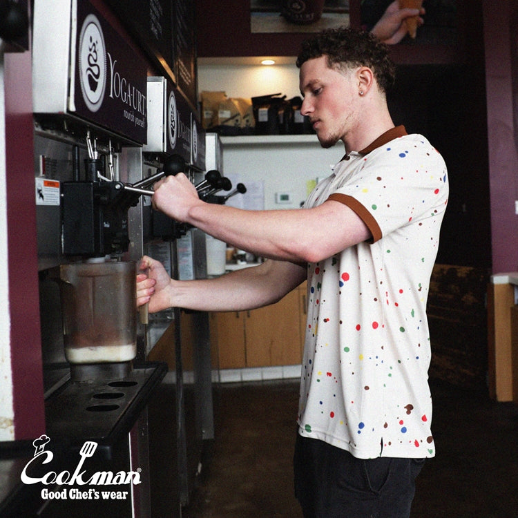 Cookman Polo Shirts - Sauce Splash : Beige