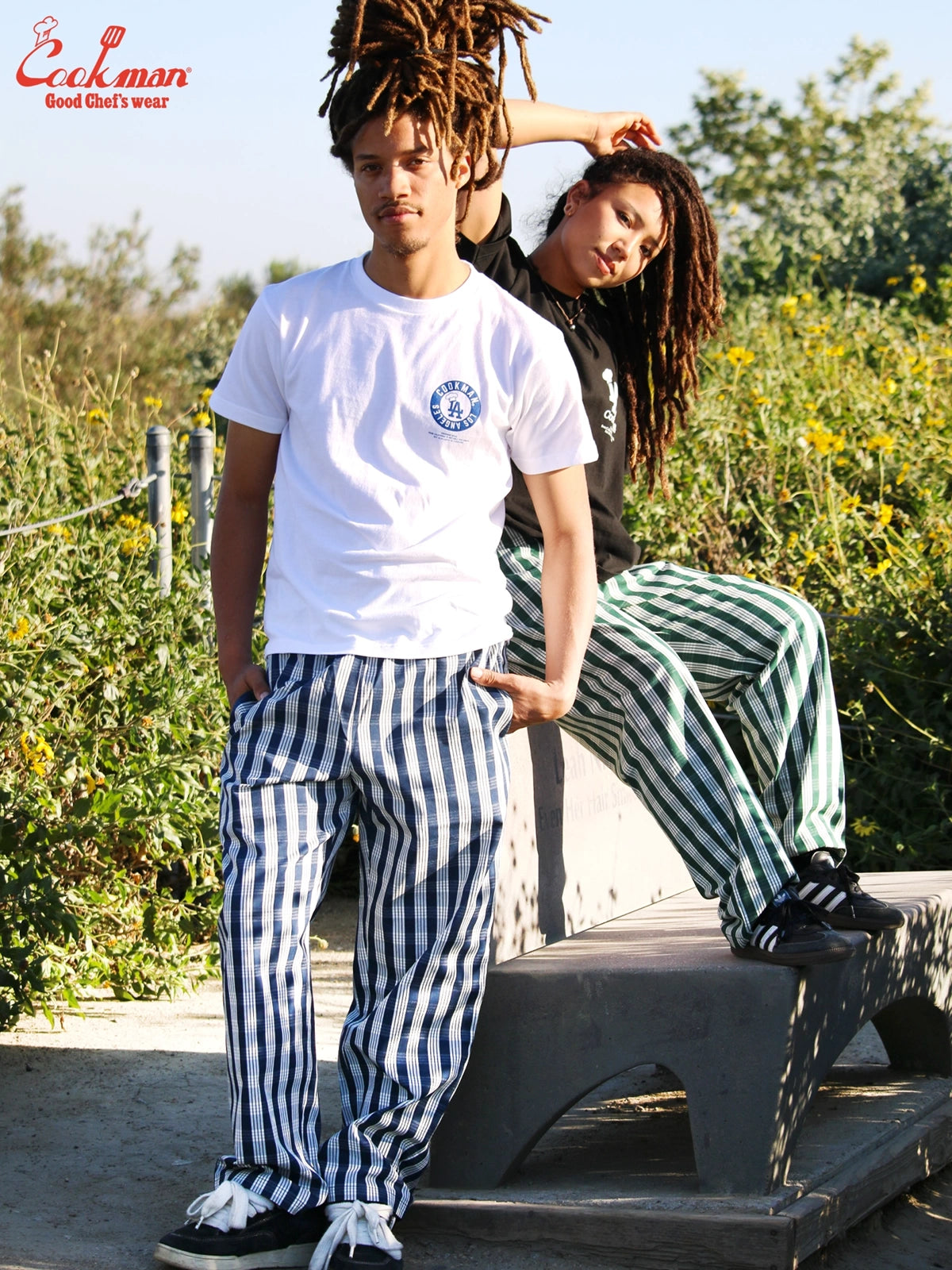 Chef Pants Semiwide - PALAKA Check : Green