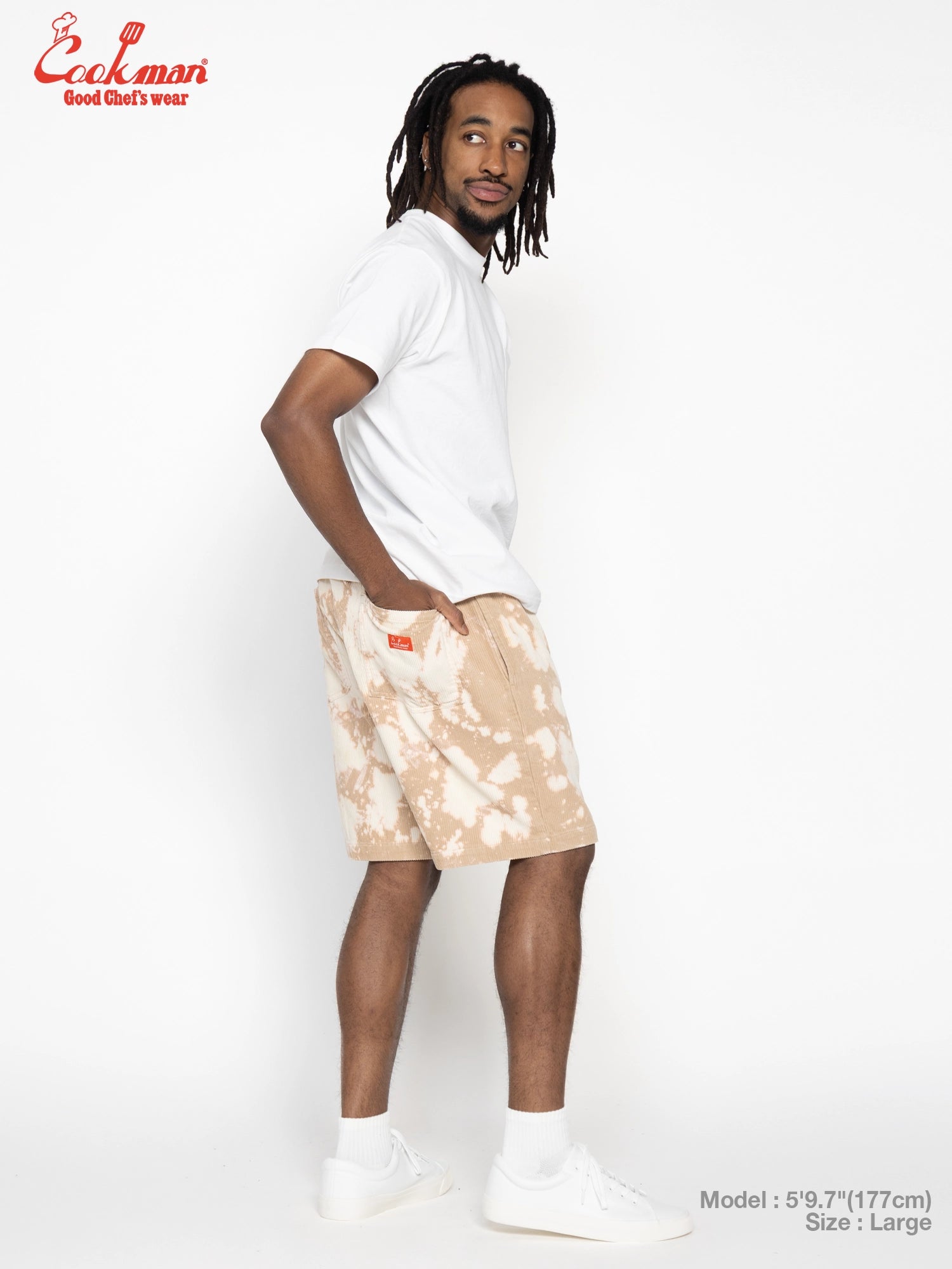 Chef Short Pants - Corduroy Bleach : Beige