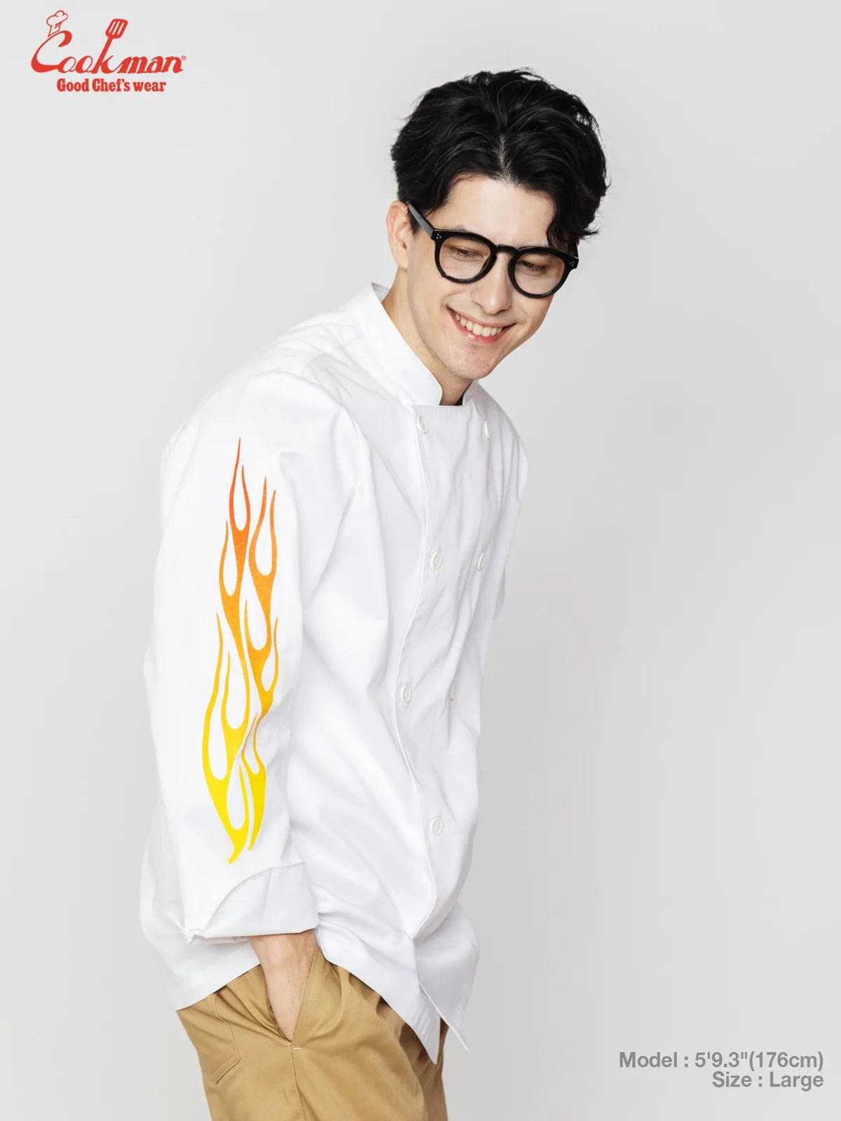 Chef Coat Long Sleeve Vented - Gril : White