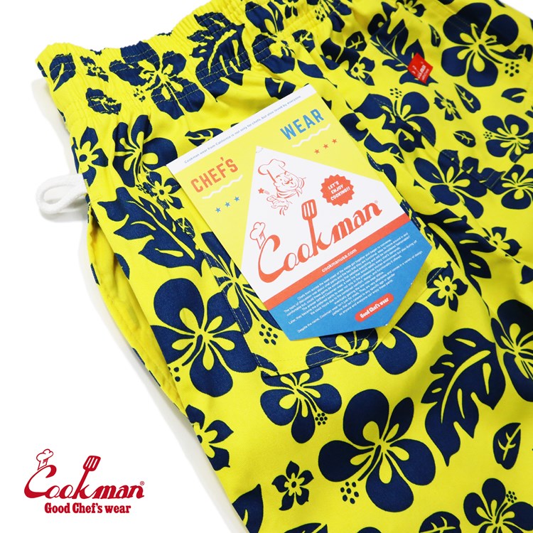 Cookman Chef Pants - Hibiscus : Yellow (All Sales Are Final)