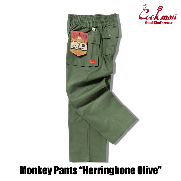 Monkey Pants - Herringbone : Olive