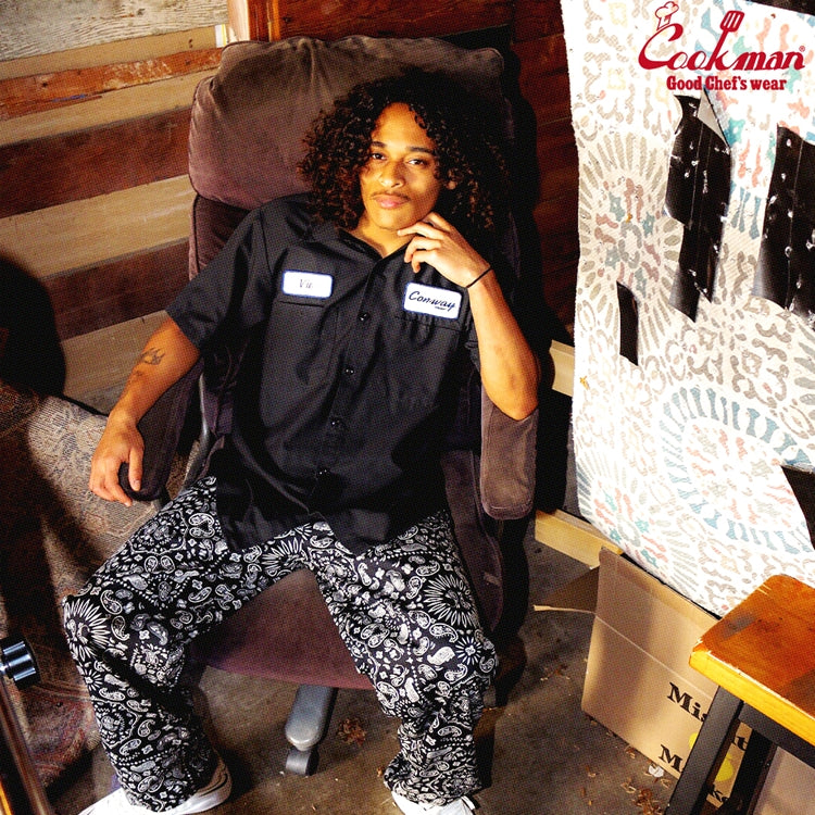 Cookman Chef Pants Semiwide - Paisley : Black