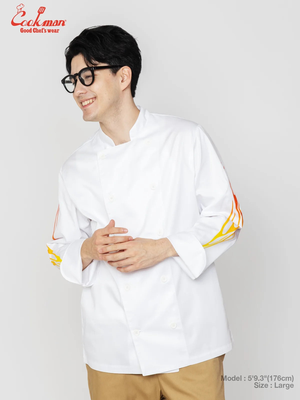 Chef Coat Long Sleeve Vented - Gril : White