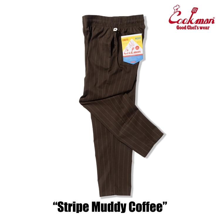 Cookman Chef Pants - Stripe Muddy Coffee