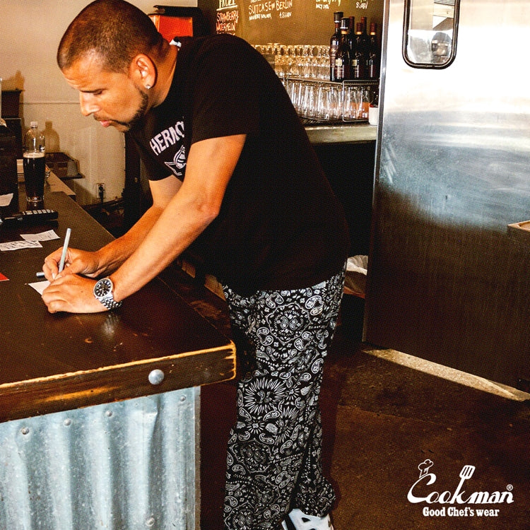 Cookman Chef Pants Semiwide - Paisley : Black