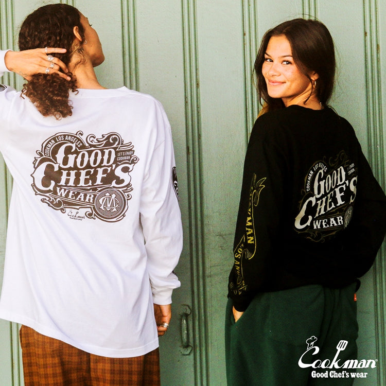 Cookman Long Sleeve Tees - Chocolate Package : White