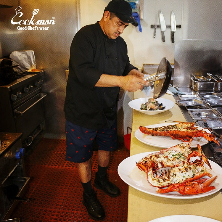 Cookman Chef Short Pants Embroidery - Lobster : Navy