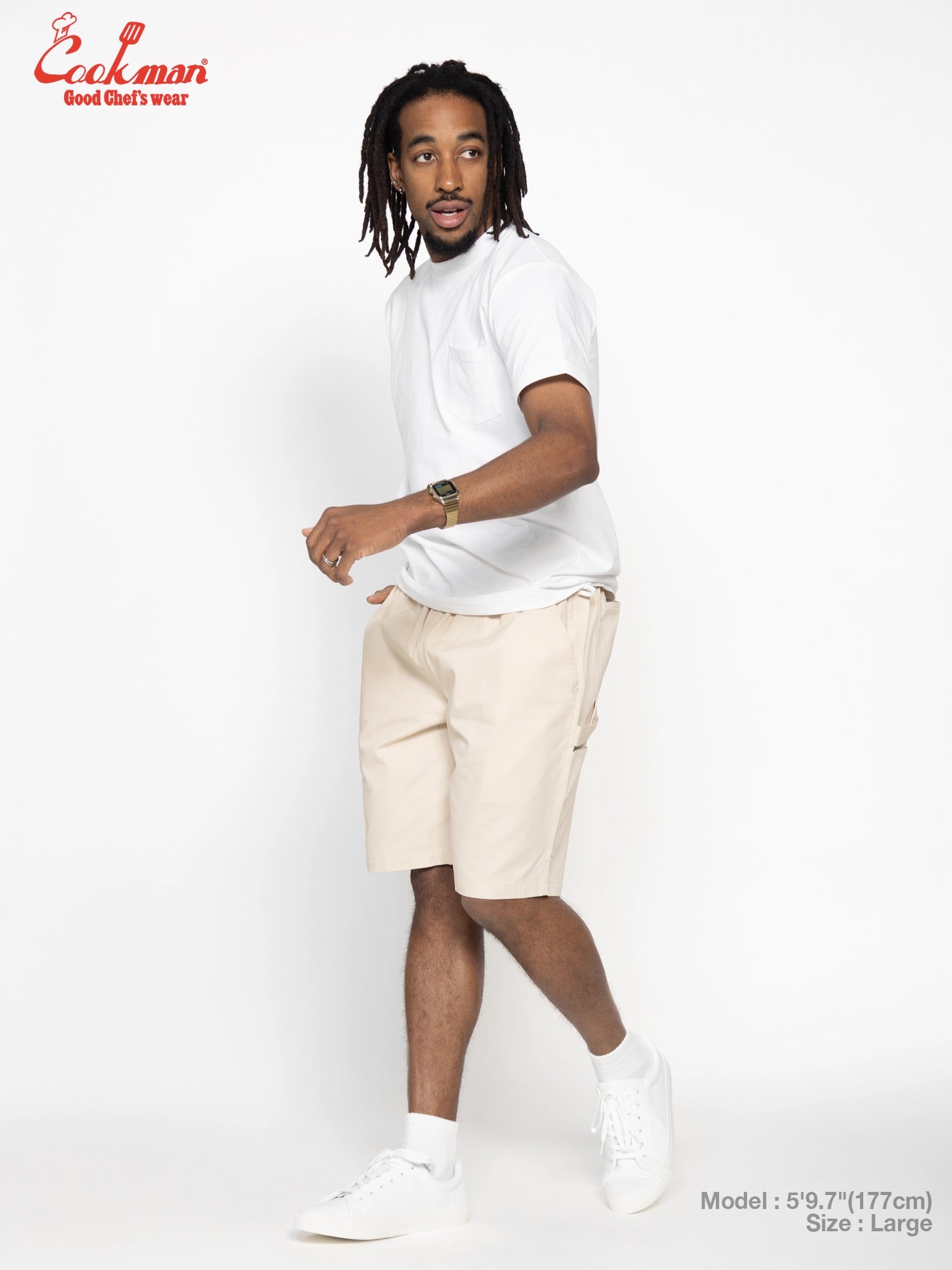 Carpenter's Pants Short : Heavy twill - Cream