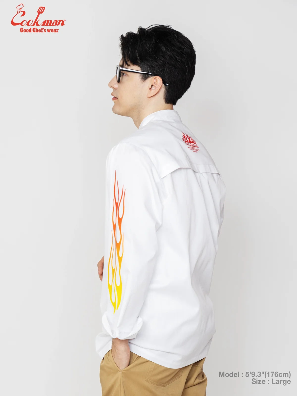Chef Coat Long Sleeve Vented - Gril : White