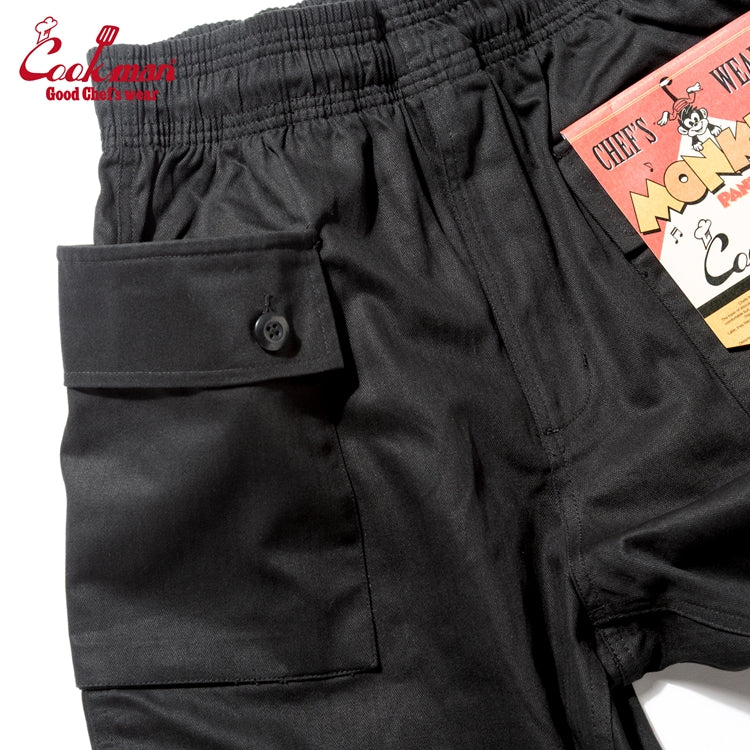 Cookman Monkey Pants - Herringbone : Black