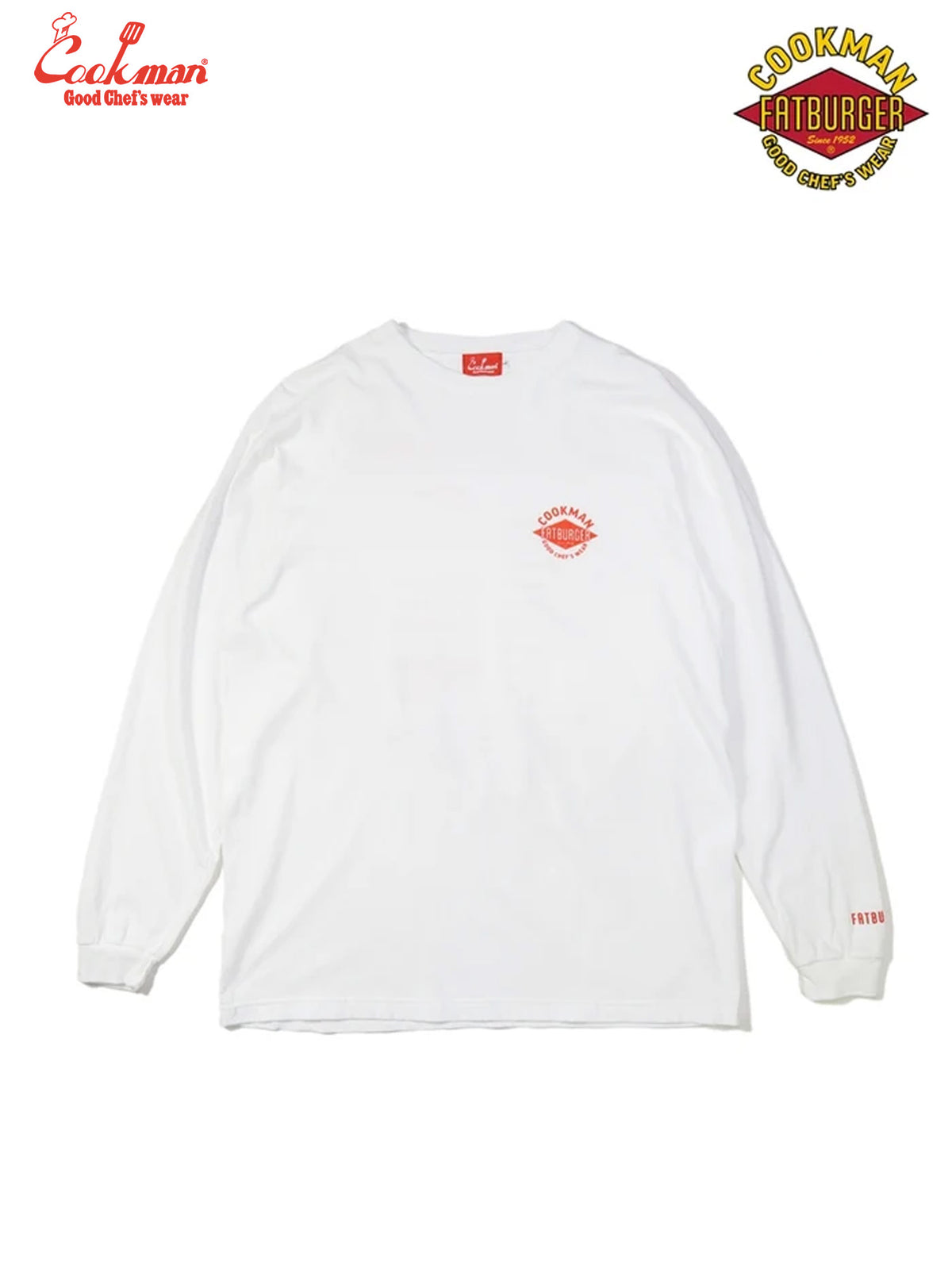 Washed Long Sleeve Tees - FAT Topping Menu : White