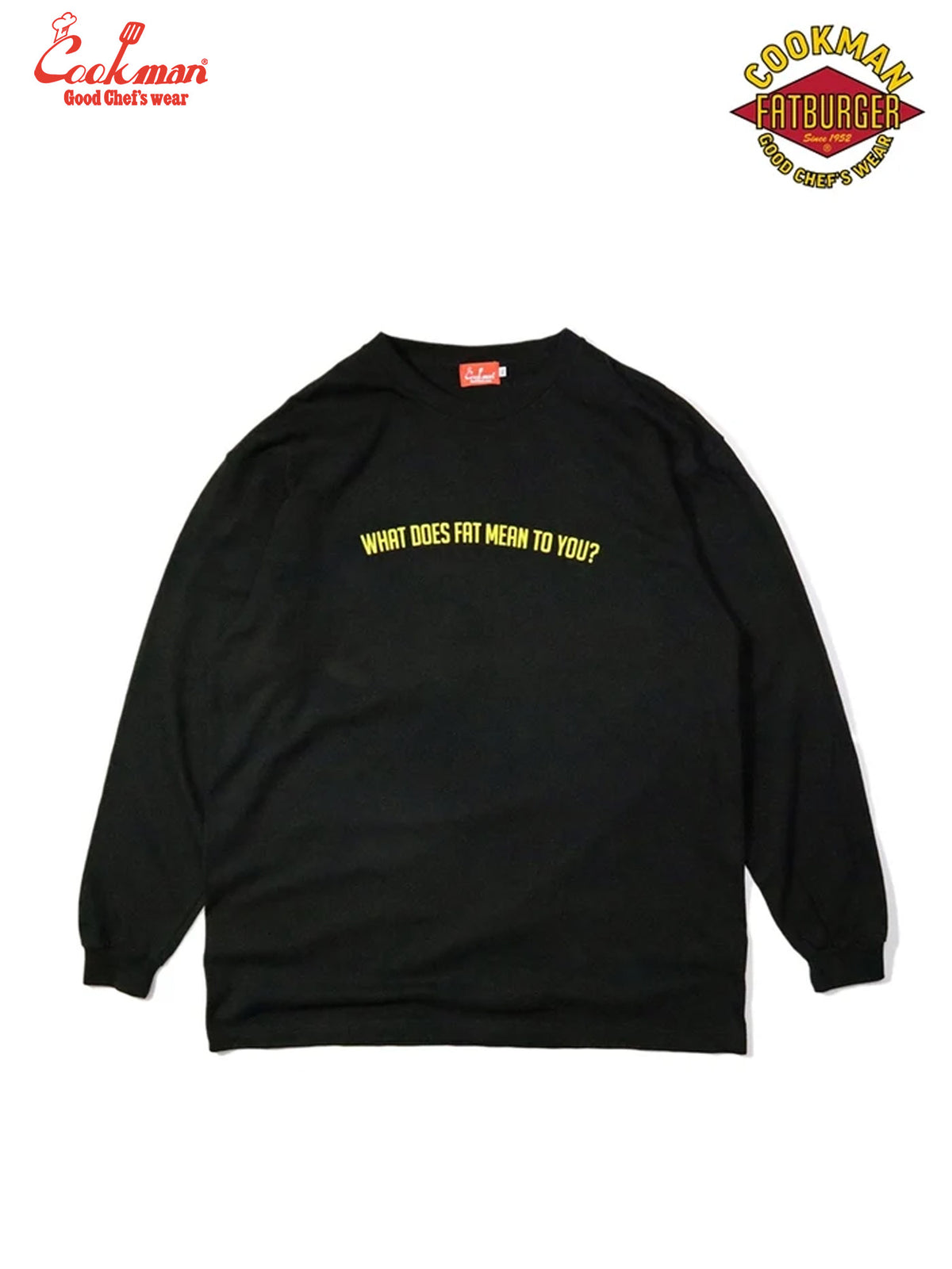Washed Long Sleeve Tees - FAT Mean : Black