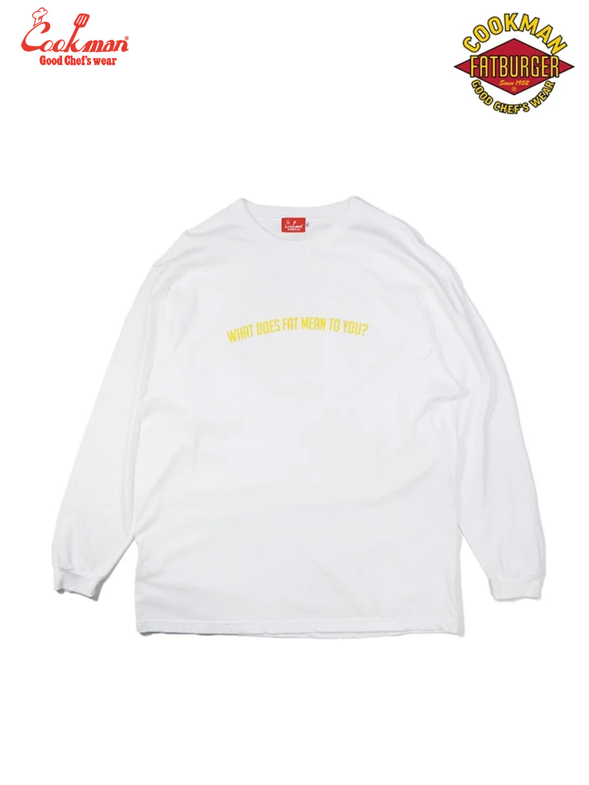 Washed Long Sleeve Tees - FAT Mean : White
