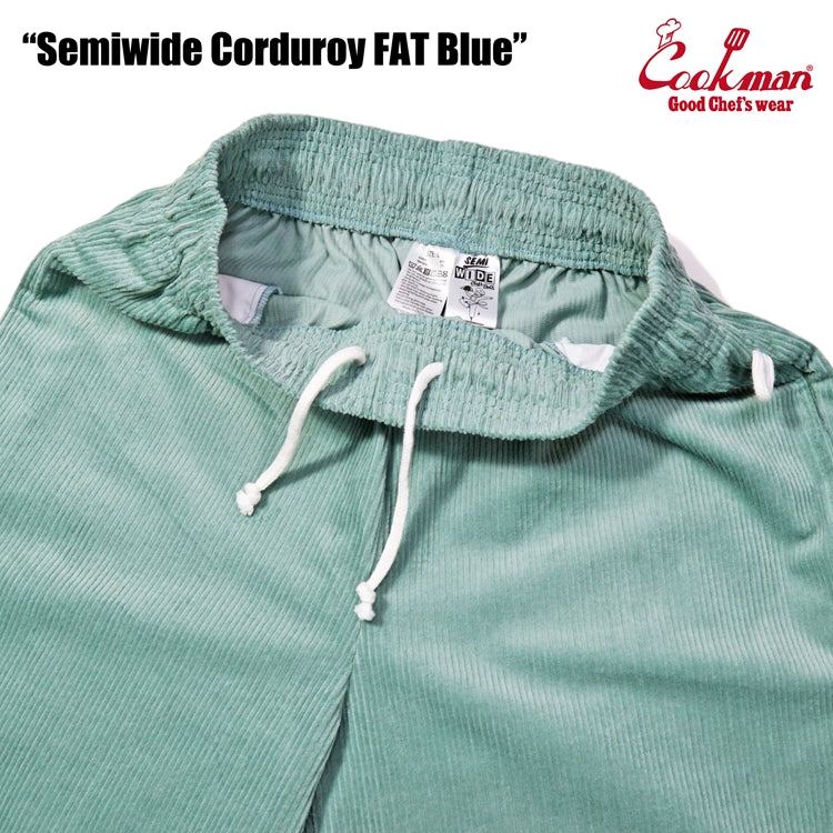 Cookman Chef Pants Semiwide- Corduroy : FAT Blue