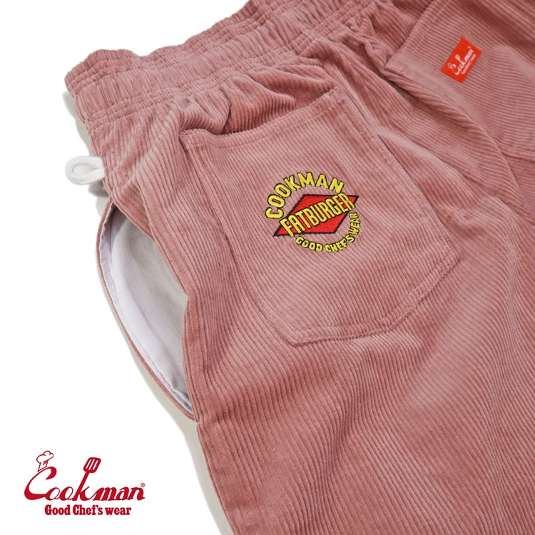 Cookman Chef Pants Semiwide- Corduroy : FAT Pink