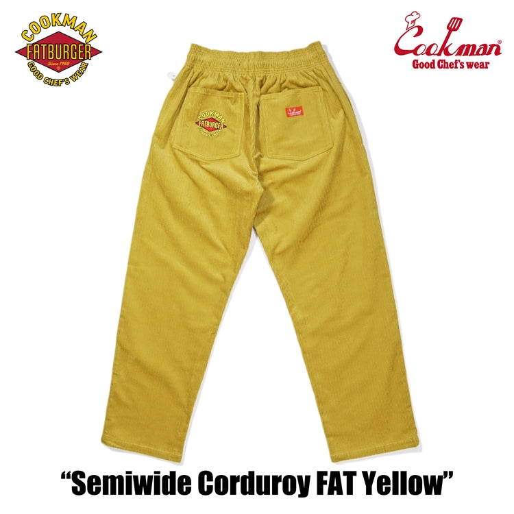 Cookman Chef Pants Semiwide- Corduroy : FAT Yellow