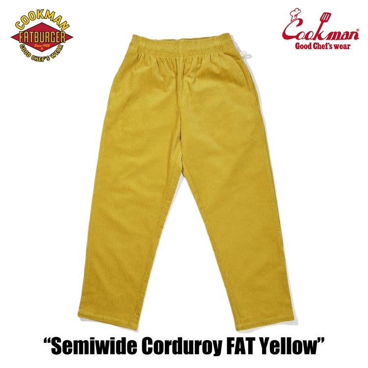 Cookman Chef Pants Semiwide- Corduroy : FAT Yellow