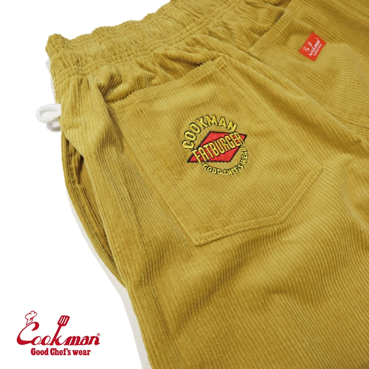 Cookman Chef Pants Semiwide- Corduroy : FAT Yellow
