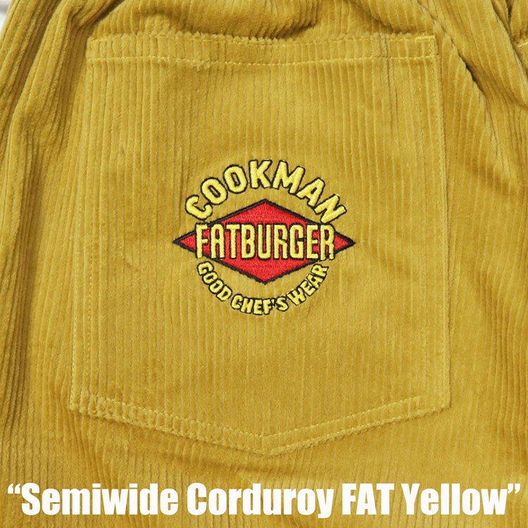 Cookman Chef Pants Semiwide- Corduroy : FAT Yellow