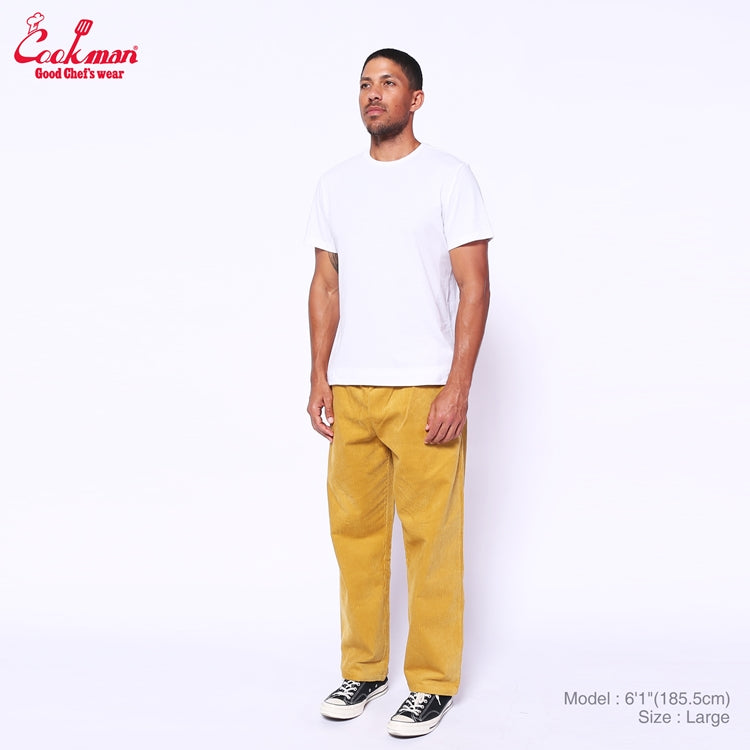 Cookman Chef Pants Semiwide- Corduroy : FAT Yellow