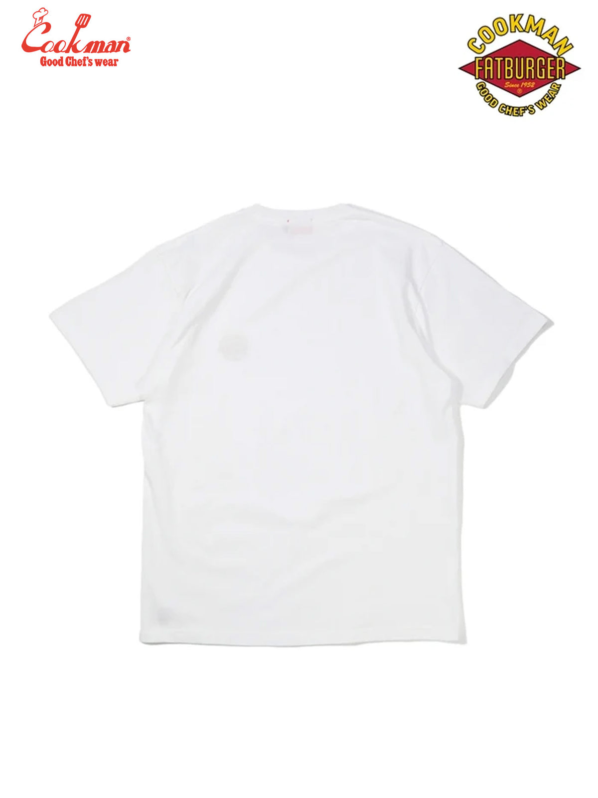 Embroidery Tees - FAT BURGER Logo : White