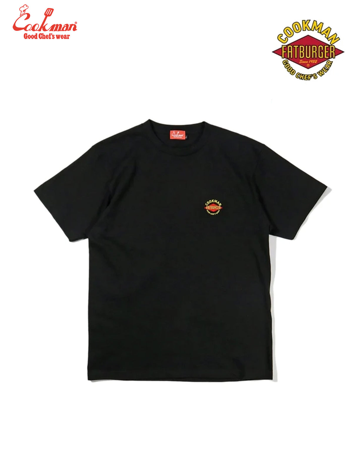 Embroidery Tees - FAT BURGER Logo : Black