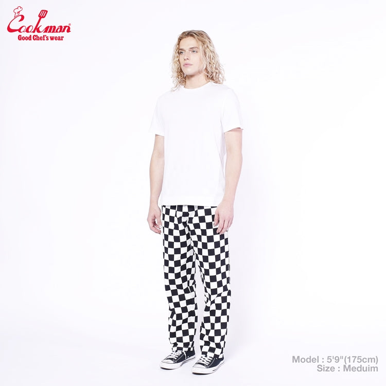 Cookman Chef Pants Semiwide - FATBURGER Checker : Black