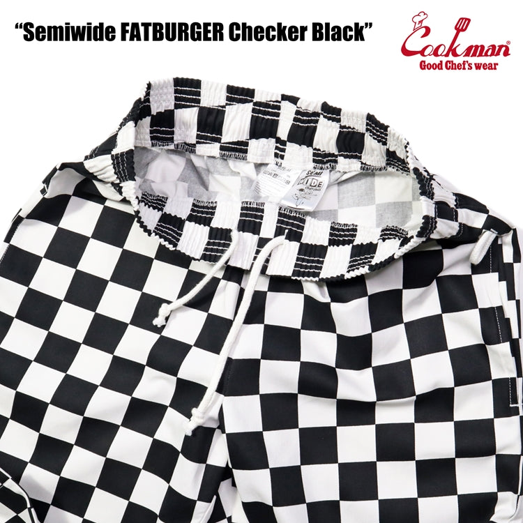 Cookman Chef Pants Semiwide - FATBURGER Checker : Black