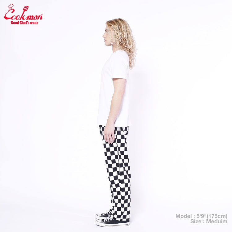Cookman Chef Pants Semiwide - FATBURGER Checker : Black