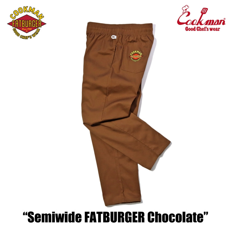 Cookman Chef Pants Semiwide : FATBURGER Chocolate