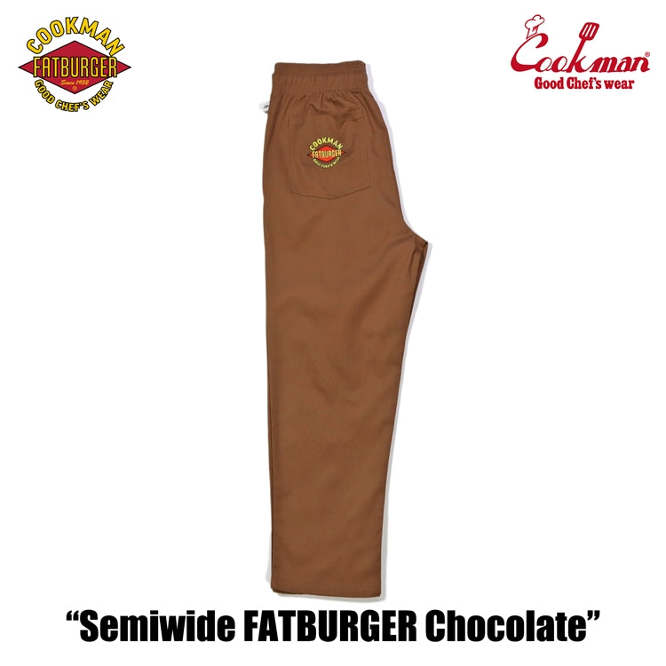 Cookman Chef Pants Semiwide : FATBURGER Chocolate
