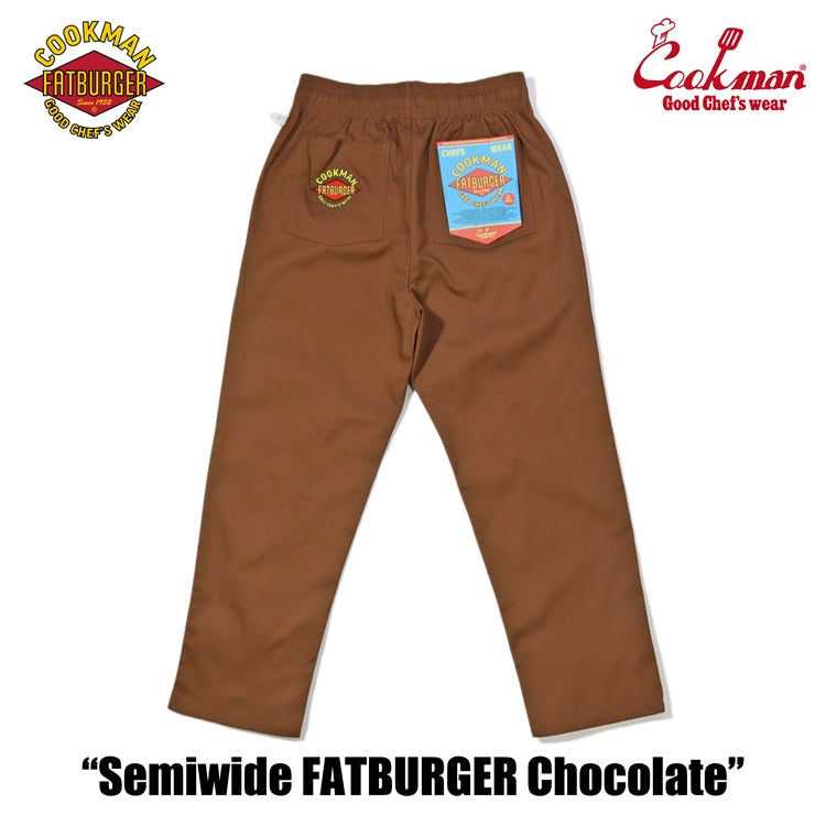 Cookman Chef Pants Semiwide : FATBURGER Chocolate