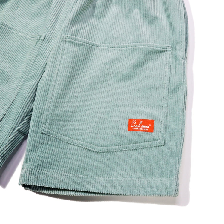 Cookman Chef Short Pants Front Pocket - Corduroy : FAT Blue