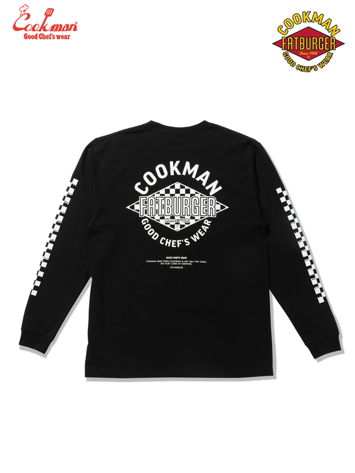 Long Sleeve Tees - FAT Checker : Black