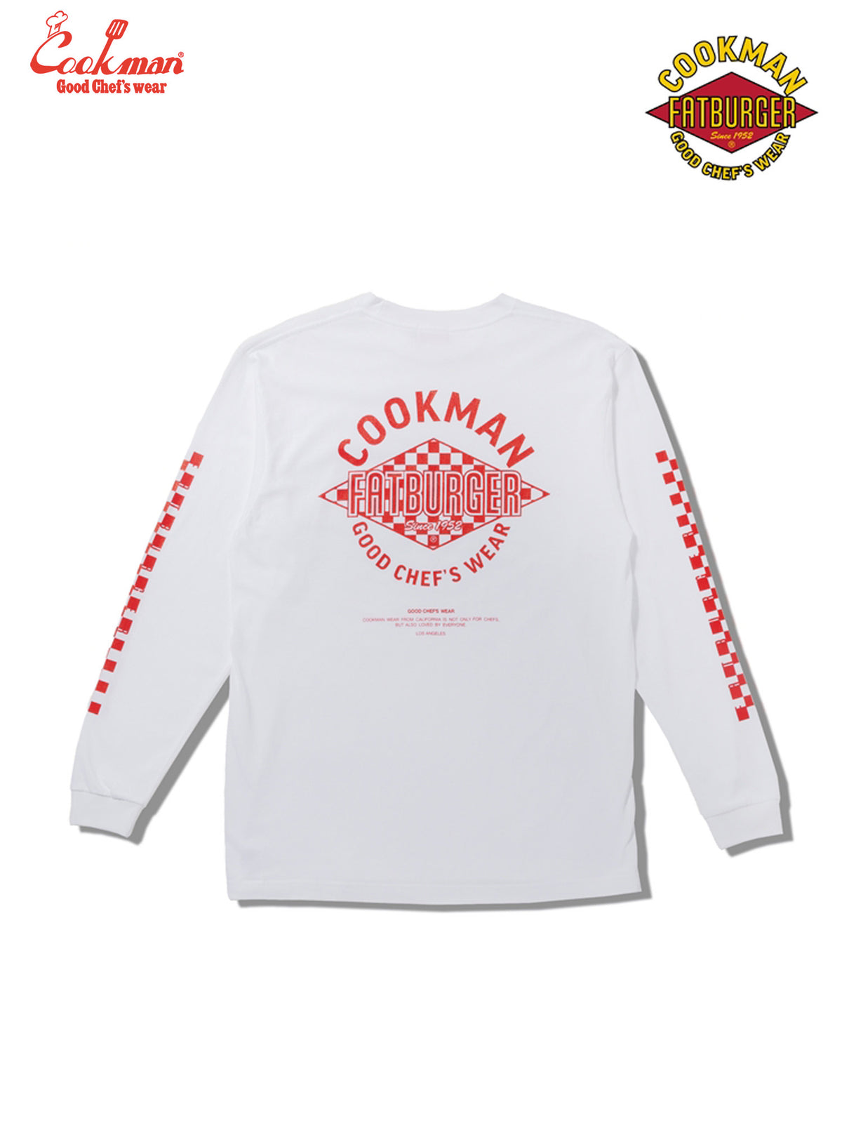 Long Sleeve Tees - FAT Checker : White