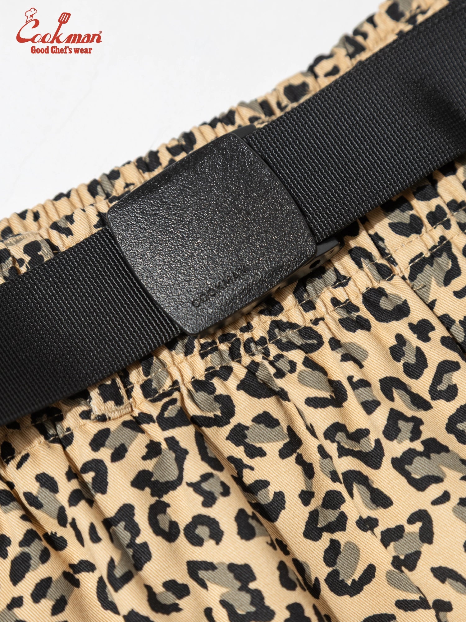 Chef Pants Semiwide Black Belt - Vision Leopard : Beige
