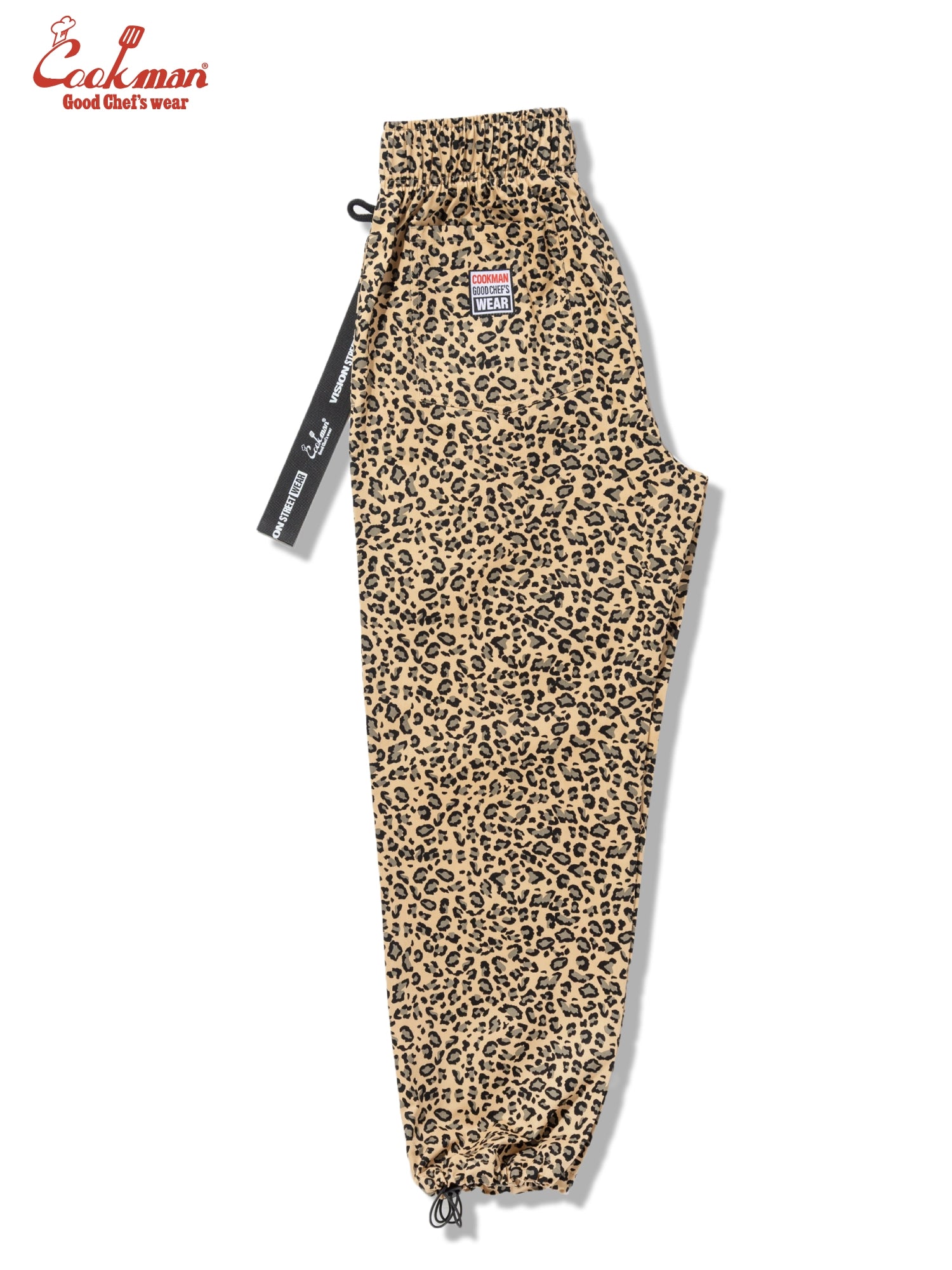 Chef Pants Semiwide Black Belt - Vision Leopard : Beige
