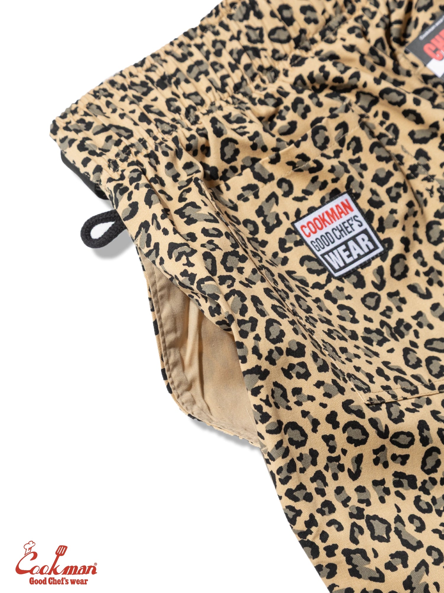 Chef Pants Semiwide Black Belt - Vision Leopard : Beige