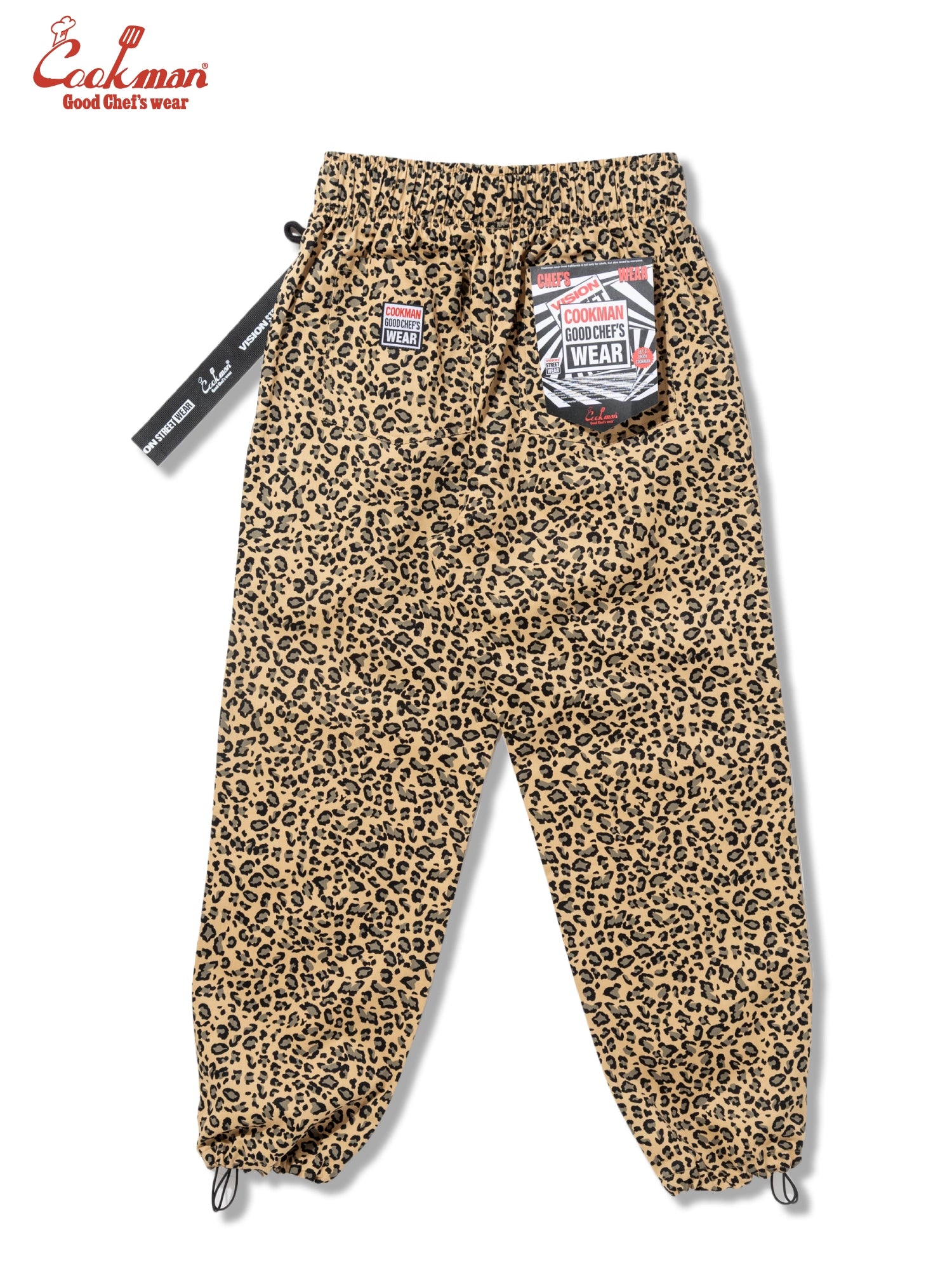 Chef Pants Semiwide Black Belt - Vision Leopard : Beige