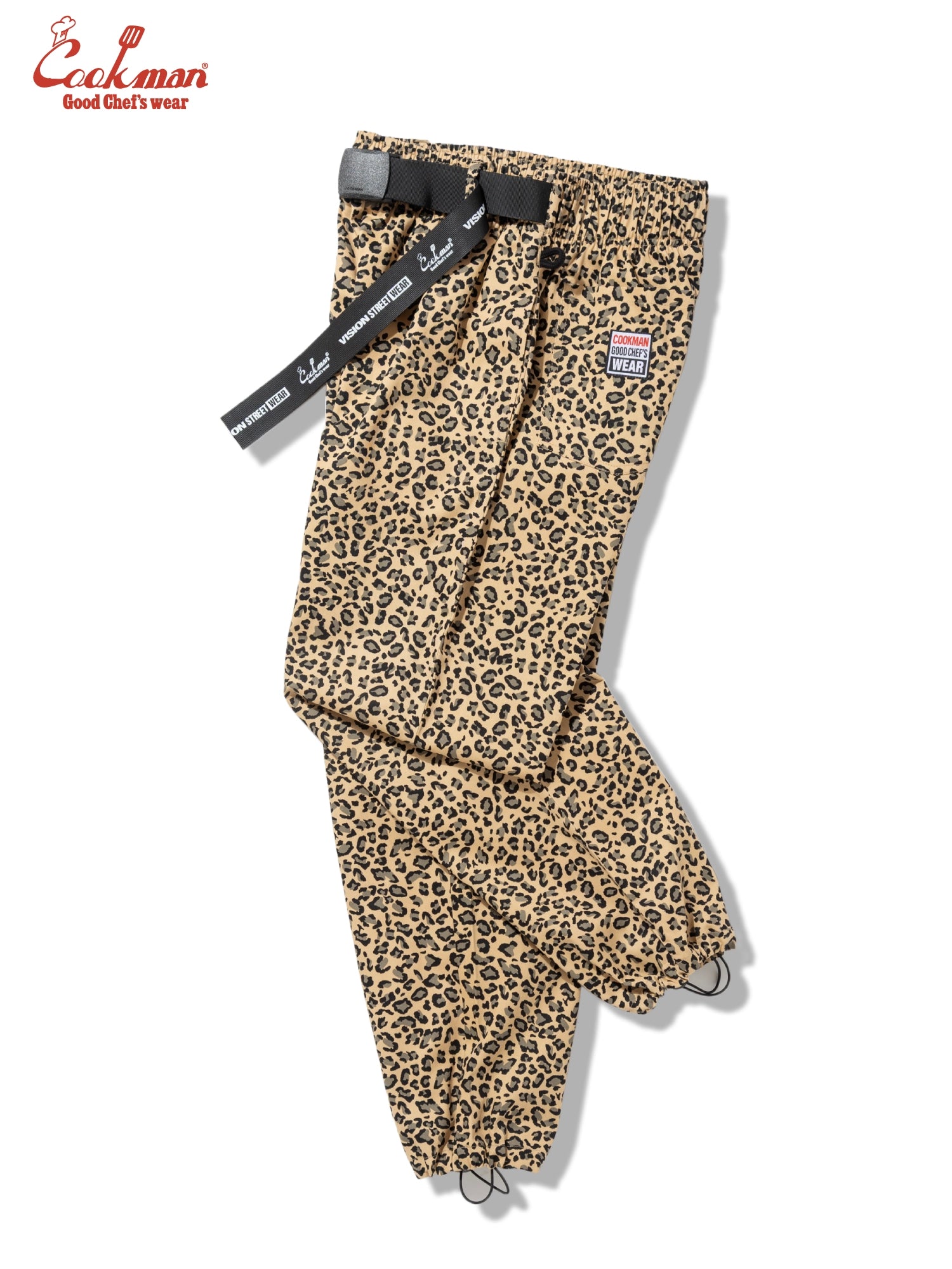 Chef Pants Semiwide Black Belt - Vision Leopard : Beige