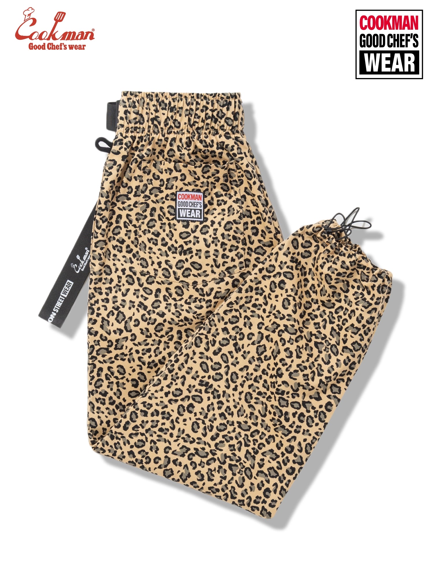 Chef Pants Semiwide Black Belt - Vision Leopard : Beige