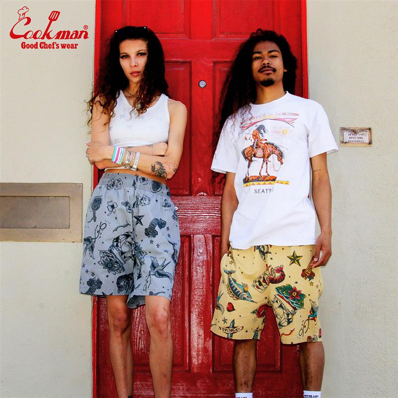 Cookman Chef Short Pants - Old Tattoo : Beige