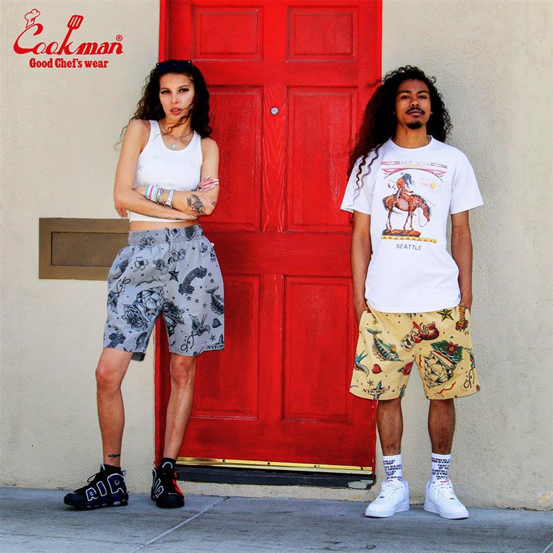 Cookman Chef Short Pants - Old Tattoo : Beige