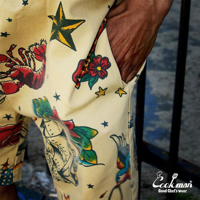 Cookman Chef Short Pants - Old Tattoo : Beige